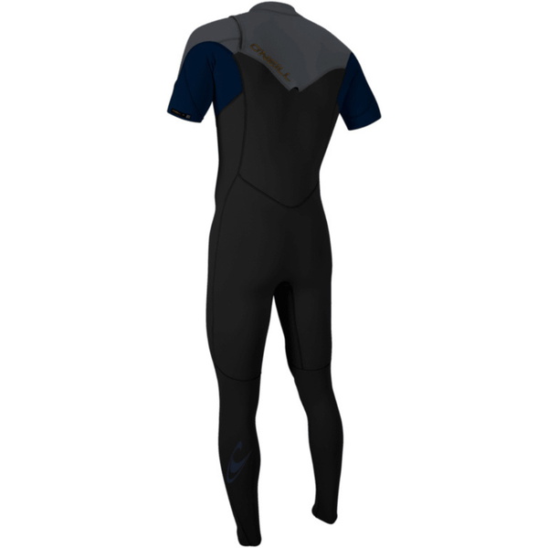 2026 O'Neill Mens Hammer 2mm Chest Zip Short Sleeve Wetsuit 5056 - Black / Abyss / Graphite
